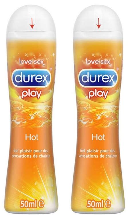 Durex Play Gel Lubrifiant Hot Lot De 2 X 50 Ml
