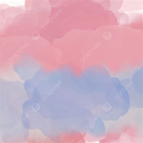 Simple Blue Pink Fluff Watercolor Background Ink Background