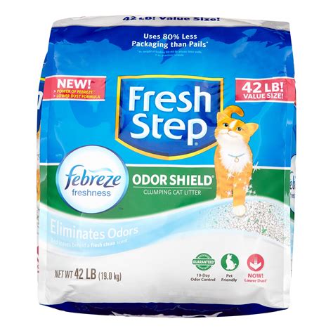 Fresh Step Odor Shield Scoopable Clumping Scented Cat Litter 42 Lb