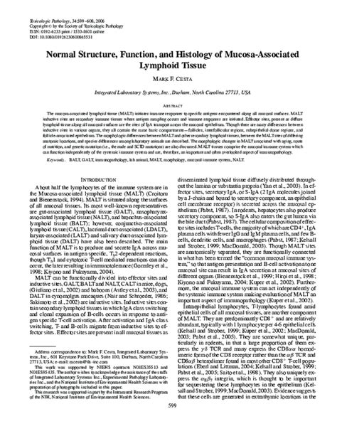 Pdf Normal Structure Function And Histology Of Mucosa Associated