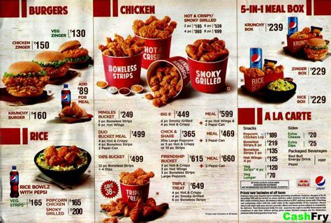 South Africa Today Kfc Menu With Prices KFC Menu Prices Specials