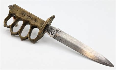 Bid Now Ww1 Us 1918 Knuckle Duster Trench Knife April 5 0123 1000