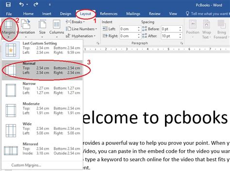 Microsoft Word Tutorial Applying Page Margins