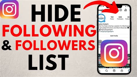 How To Hide Instagram Following Followers List Youtube