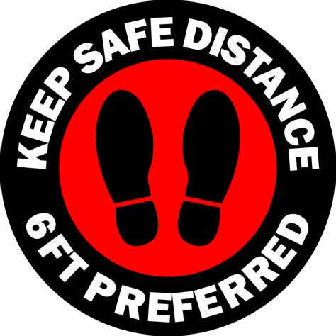 Keep Safe Distance Floor Sign Pristine Products