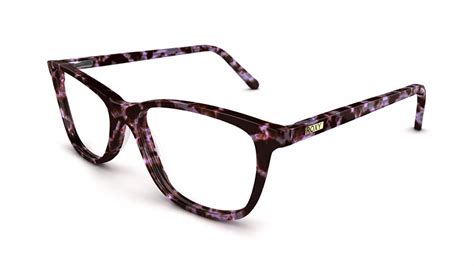 Roxy Womens Glasses Roxy 51 Purple Angular Plastic Acetate Frame