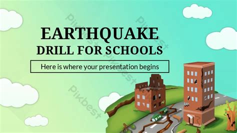 Earthquake Drill For Schools Green Powerpoint Pptx Template Free Download Pikbest