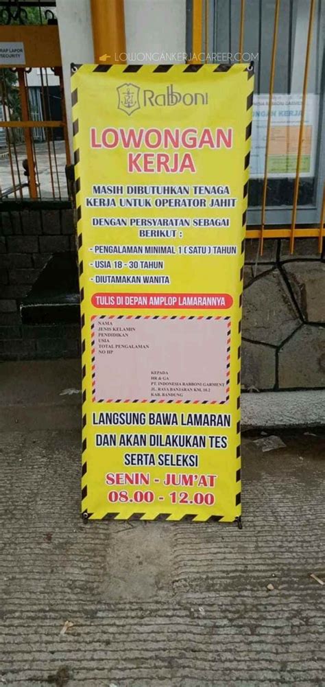 Kabar baik bagi warga blitar khususnya dan warga negara indonesia pada umumnya yang ma. Lowongan Kerja Lowker Baleendah di PT Indonesia Rabboni Garment - Lowongankerjacareer.com