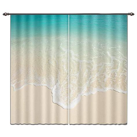 Lb Ocean Theme Window Curtains By Blackout Curtains For Bedroom And