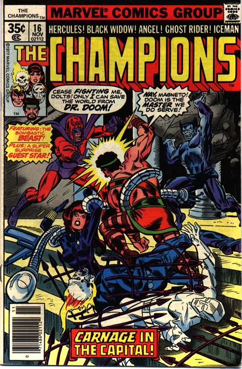 The Champions 16 Cover By Gil Kane Marvel Dc Marvel Comics Covers