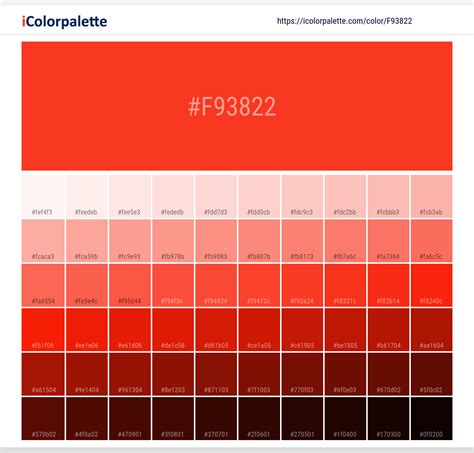 Pantone Bright Red C Color Hex Color Code F93822 Information Hsl