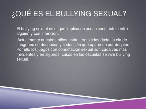 Bullying Sexual