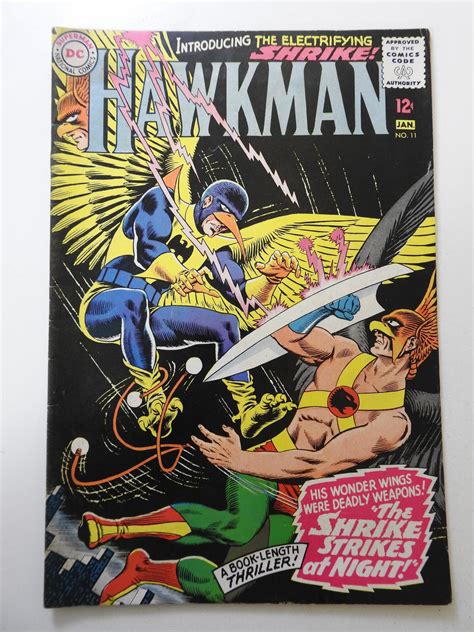 Hawkman 11 1966 Vg Condition Moisture Damage Rusty Top Staple