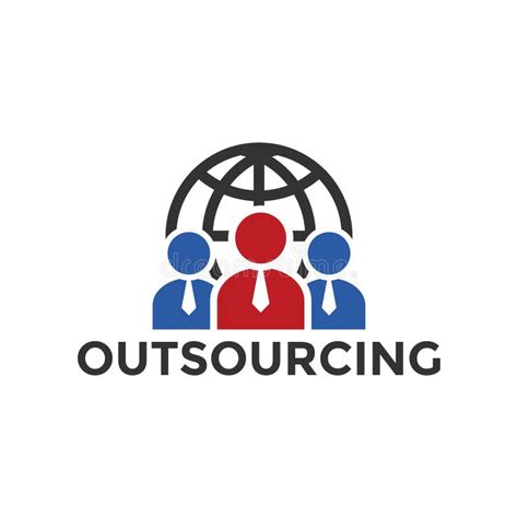 Hr Outsourcing Icon Vector Illustration Stock Illustration