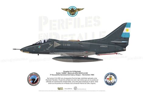 Douglas A 4 Q Skyhawk Matrícula Ara 06553 A 302 3º Escuadrilla