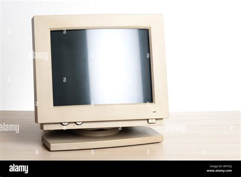 Old And Dirty Crt Computer Monitor Stock Photo Alamy