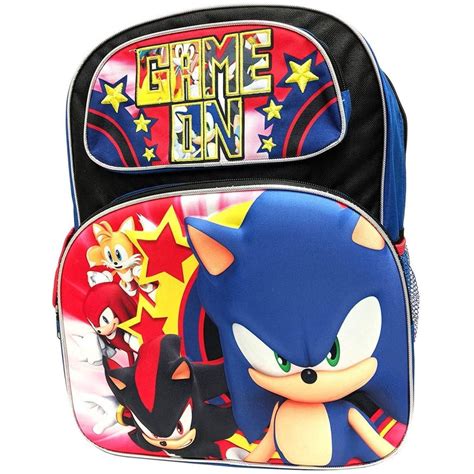 Sonic The Hedgehog Game On 3d 12 Todller Backpack