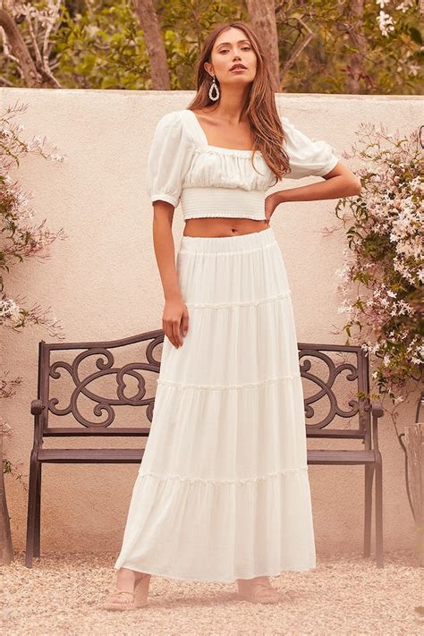 Long White Skirt Outfit Ideas Dresses Images