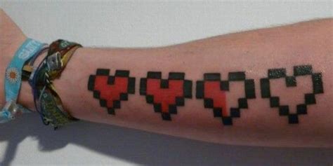No Way Minecraft Health Level Tattoo