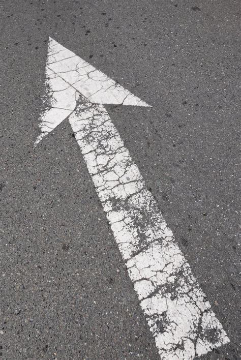 One Way Arrow On The Street Stock Image Image Of Intersection