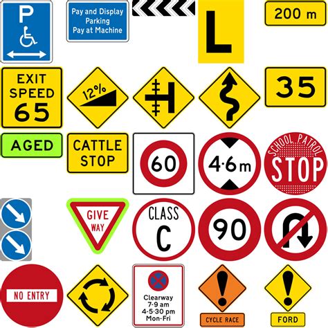 306 Road Signs Of New Zealand Vector Super Coloring