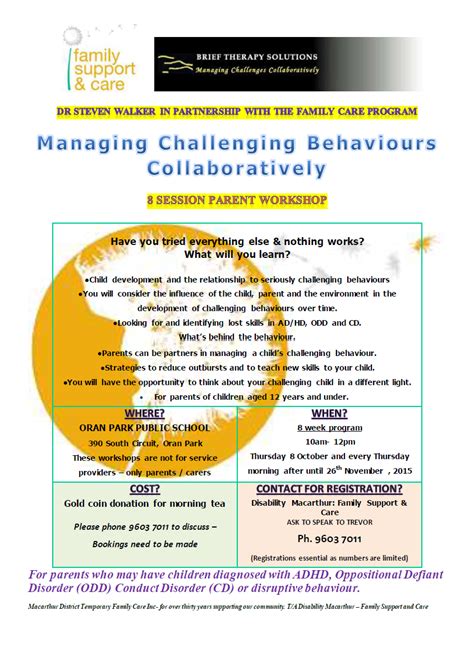 Next Managing Challenging Behaviours Collaboratively Workshop