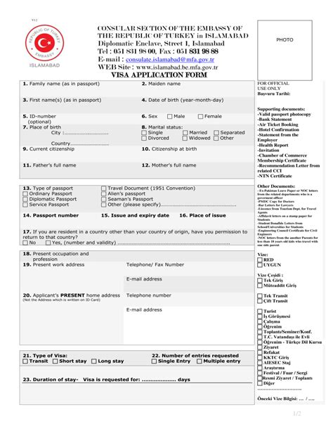 Visa Republic Turkey Fill Out And Sign Online Dochub