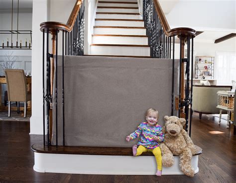 Banister To Banister Stair Barriers Baby Gates Baby Gate For Stairs