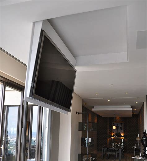 We have individual photo galleries for all ceiling styles for kitchens including vaulted, cathedral, groin vault, shed, coffered, beamed, tall and cove. Image result for drop down tv from ceiling | Hidden tv, Tv ...