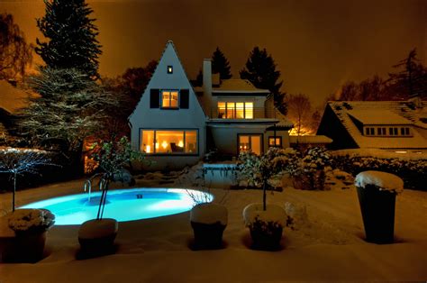 Hintergrundbilder Nacht Schnee Haus Abend Erholungsort