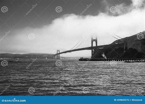 Aerial Grayscale Shot Of The Famous Golden Gate Bridge In San Francisco