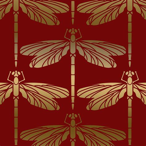 Art Nouveau Dragonfly Craft Stencil Peel And Stick A4 In 2023
