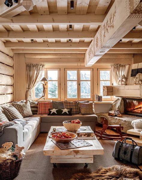 Beautiful Warm Wooden Cottage Interior Bytový Design Dřevěné Domy