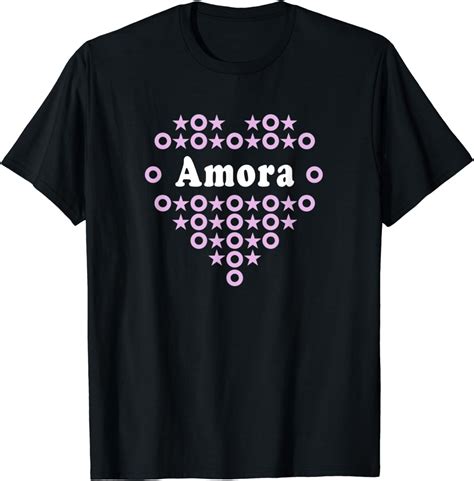 Amora Name For Girls Women Heart Hugs Stars For Kisses T Shirt Clothing Shoes