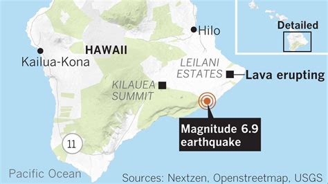 Hawaii got 6.9 magnitude earthquake near the heart of newly erupting 