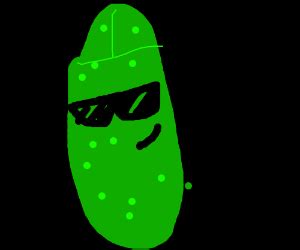 Cucumber Wearing Sunglasses Drawception