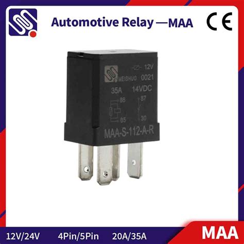 Meishuo Maa S 112 A R 4pin 12v 30amp Automobile Relay With Resistance