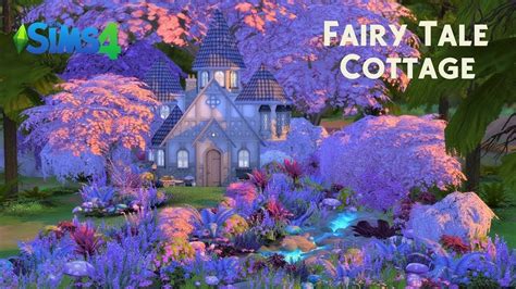 Fairy Tale Cottage No Cc Sims 4 Speed Build Youtube