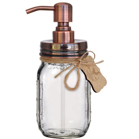 A Soap Dispenser With A Wooden Handle