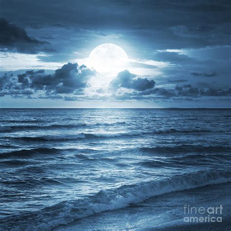 Moonlight On The Beach Photograph By Boon Mee Fine Art America