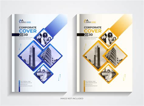 Premium Vector Creative Corporate Book Cover Design Template Set
