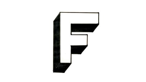 How To Draw The Letter F In 3d Youtube