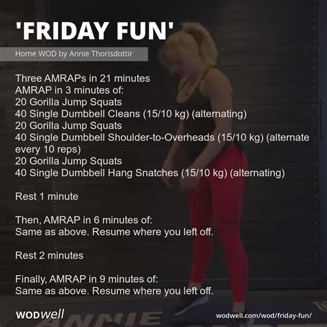 Friday Fun Workout Functional Fitness Wod Wodwell