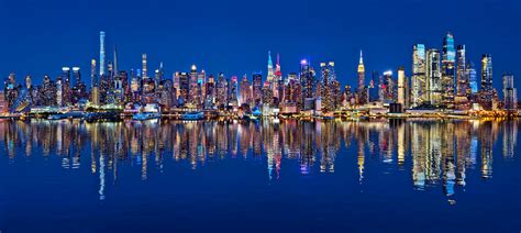 New York City Manhattan Skyline Panoramic Justin Kelefas Fine Art