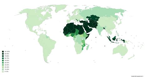 Muslim Population Worldwide Map Map Of Arlington Texas