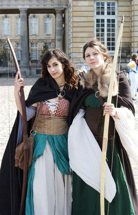 Médiéval Female Archers Warrior Woman Female Medieval