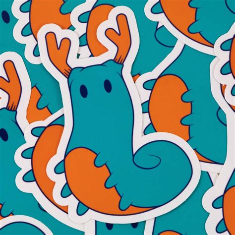 Cute Alien Slug Sticker A T For Slug Lovers Etsy