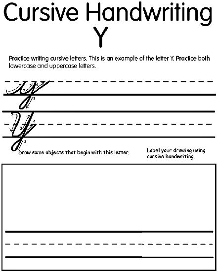 Practice writing both the lowercase and uppercase letters in cursive. Cursive Y Coloring Page | crayola.com