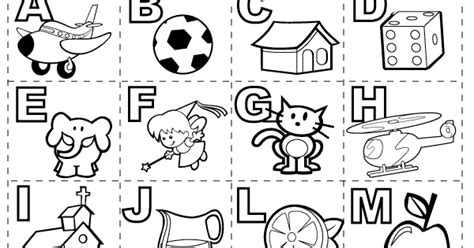 Alfabeto Ilustrado Para Educação Infantil Desenhos Para Colorir