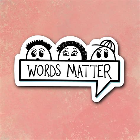 Words Matter Sticker Waterproof Sticker Be Kind Choose Kindness Words